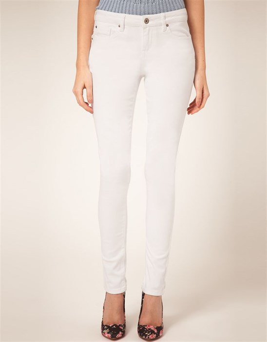 Белый джинсы - фото 3248